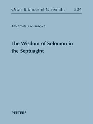 cover image of The Wisdom of Solomon in the Septuagint